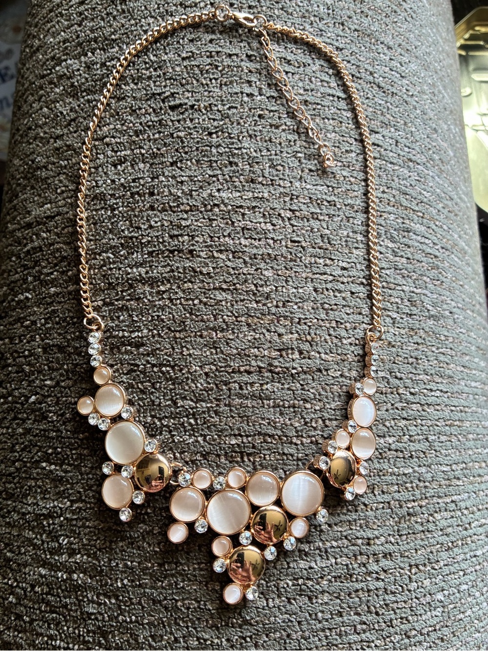 Rose Gold and Blush Bib Necklace - Women Jewelry
